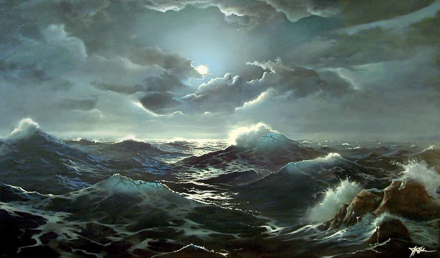 James R Hahn штормова ніч на морі